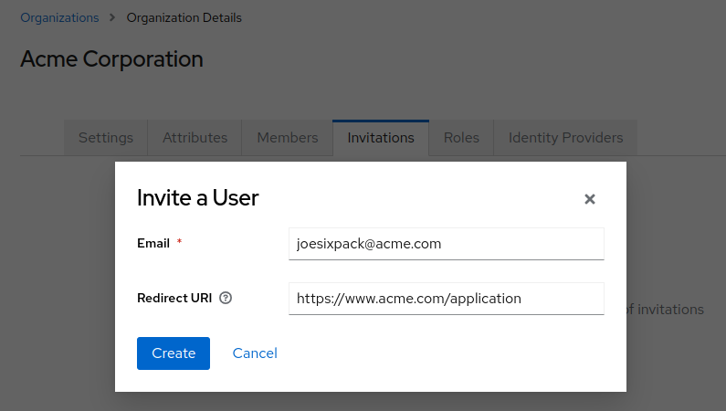 Keycloak Phase Two Organizations Invites