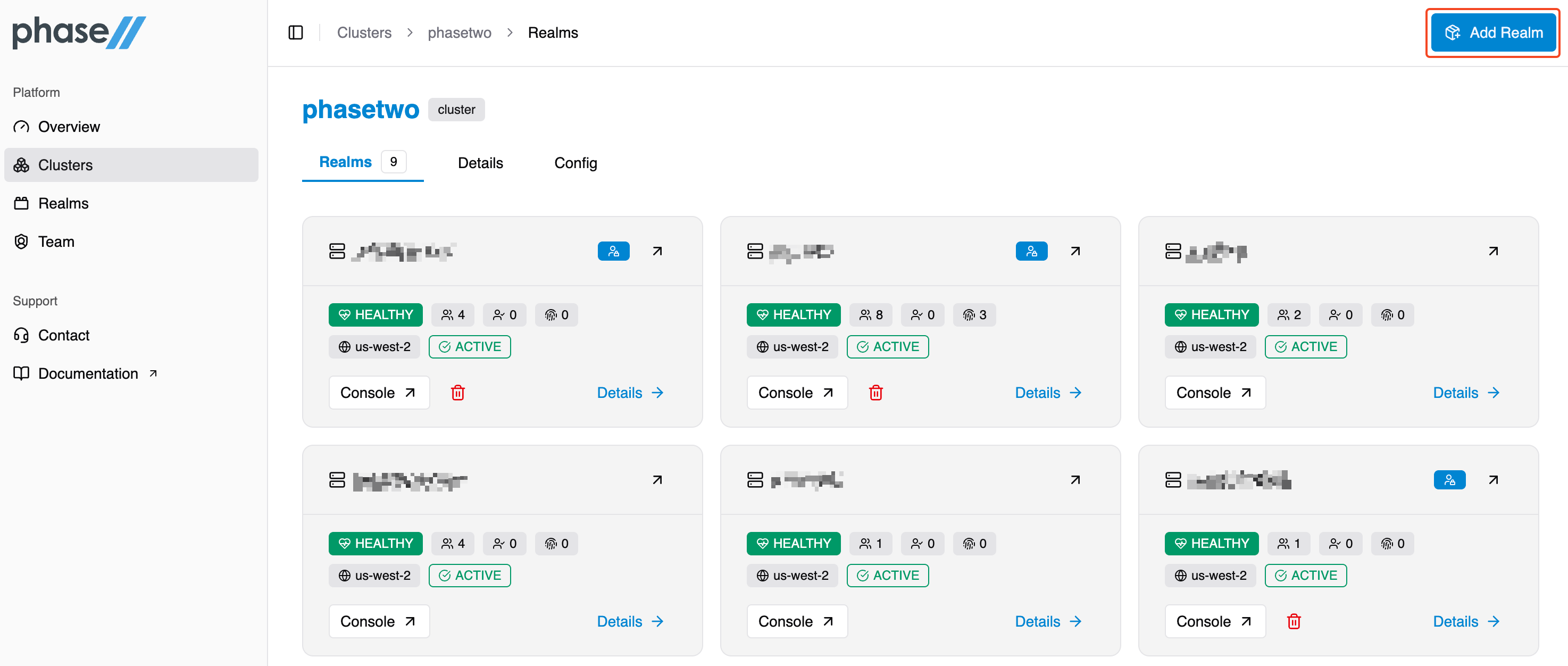 Phase Two Dash Cluster Details